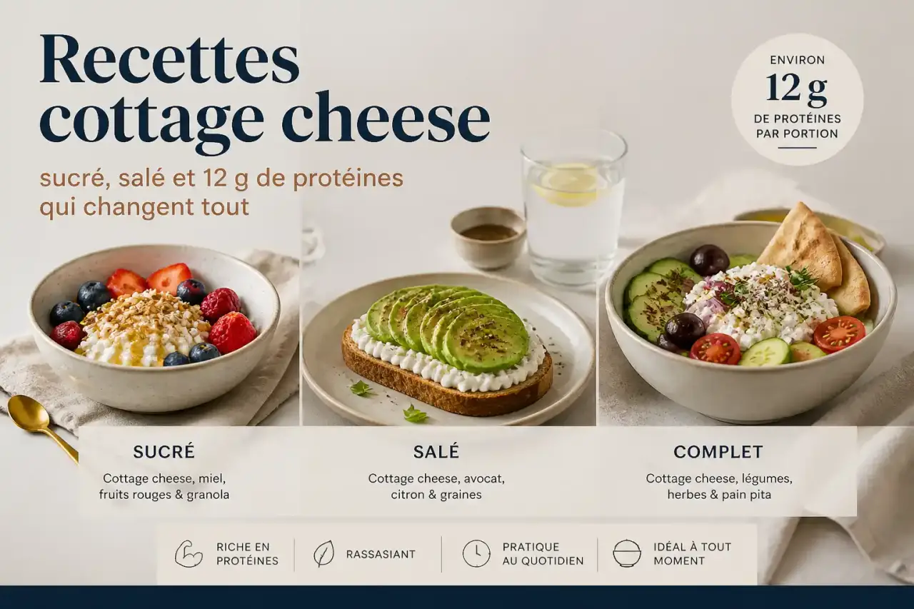 Recettes cottage cheese : sucré, salé et 12 g de protéines qui changent tout