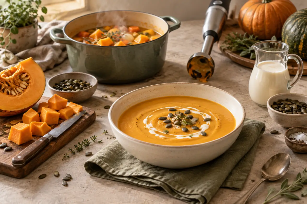 Velouté de potiron : 4 gestes et 30 minutes pour une texture soyeuse