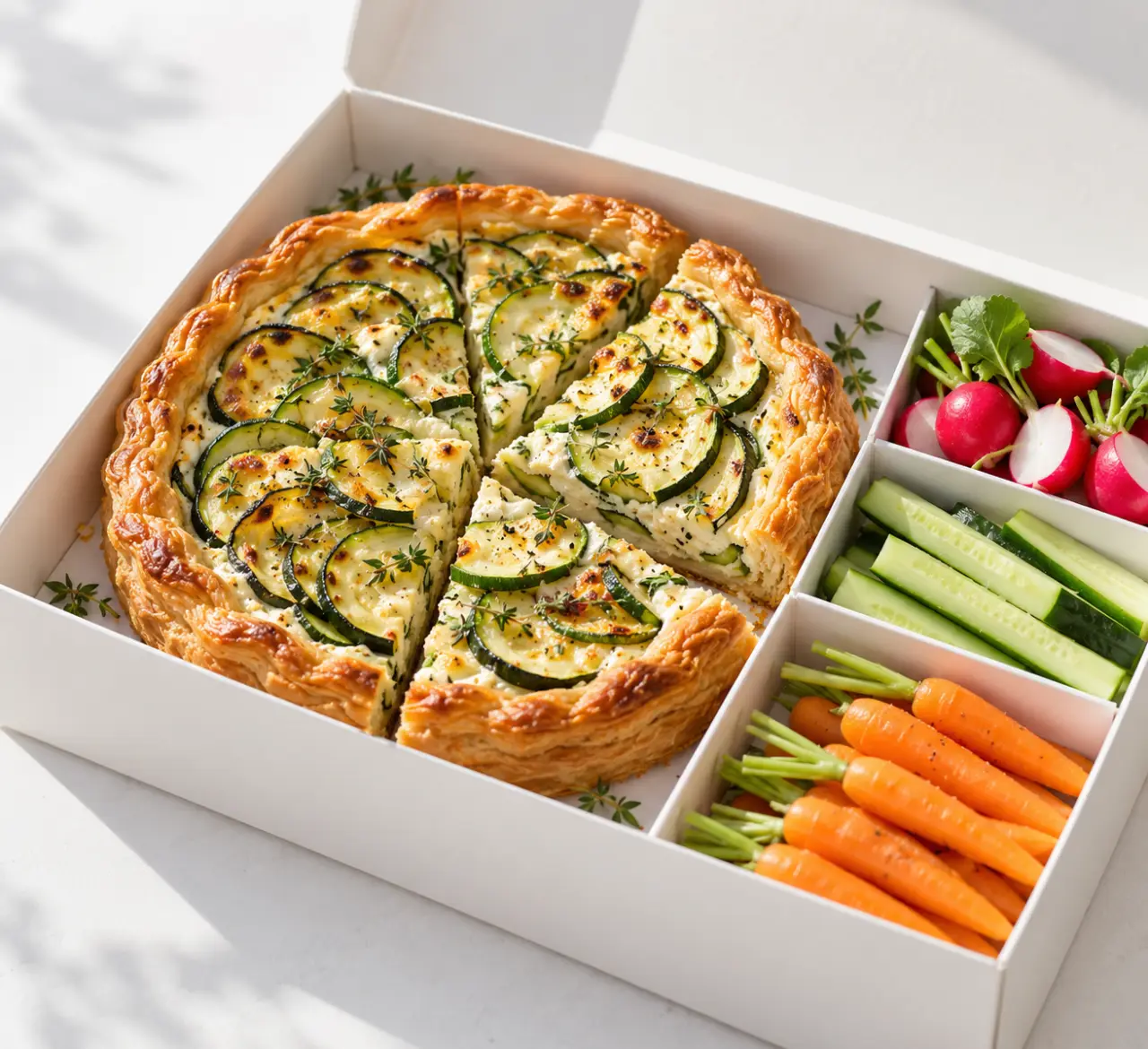 Recettes végétariennes été : tarte aux courgettes et ricotta pour pique-nique