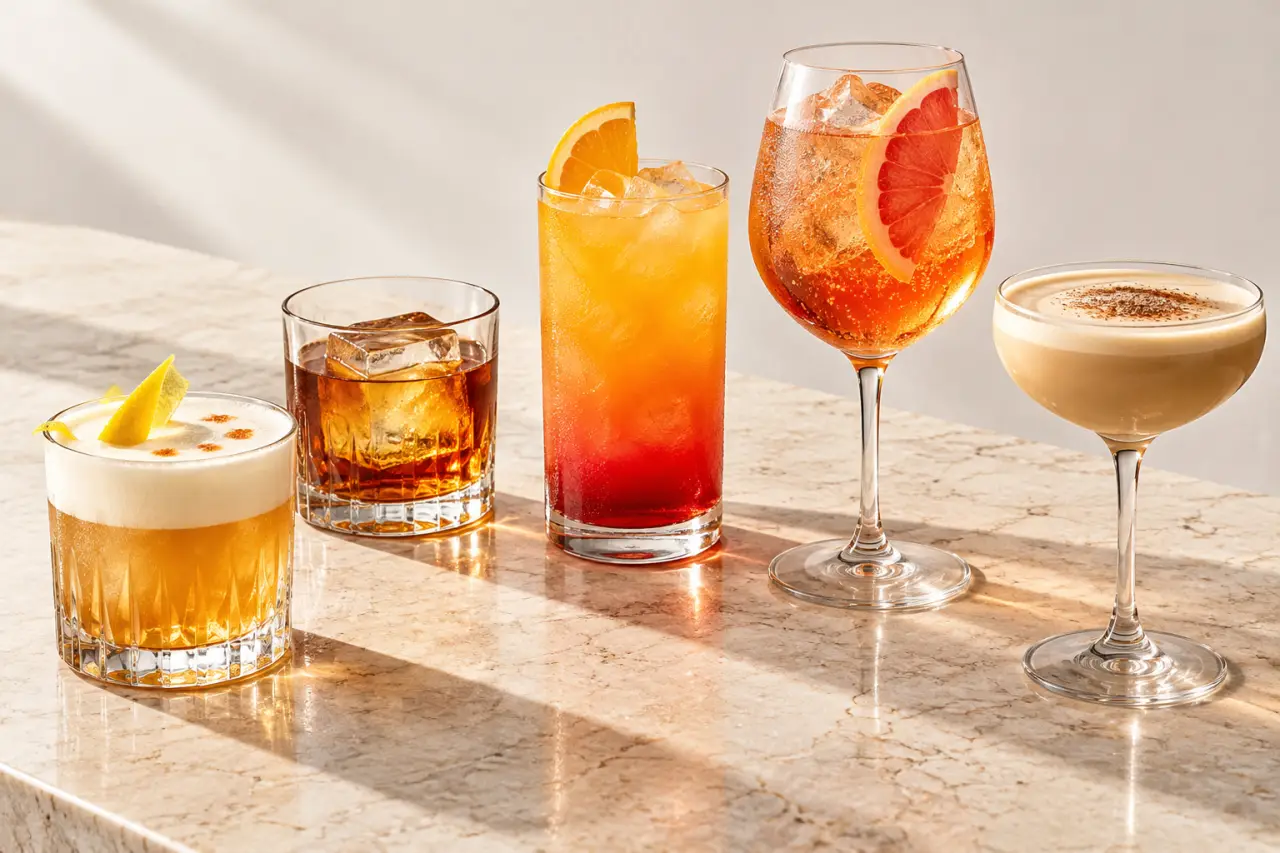 Cocktails à l'amaretto : Sour, Godfather, Sunrise, spritz et Toasted Almond
