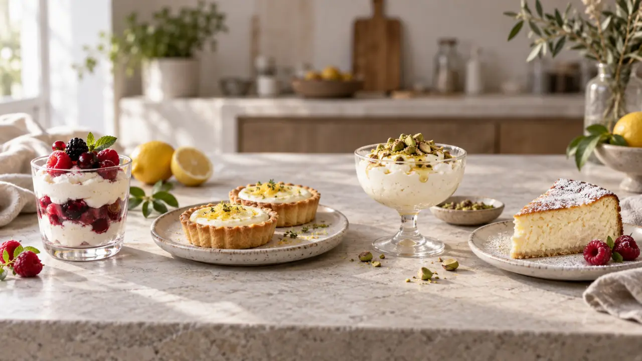 Desserts à la ricotta : 4 formats faciles, de la verrine au gâteau fondant
