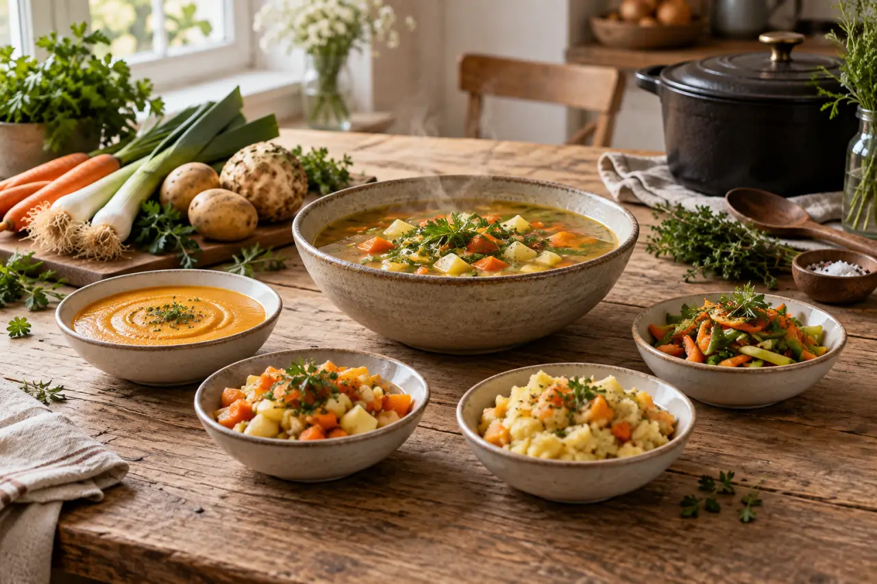 La soupe de légumes de grand-mère se prépare en 30 minutes et offre 4 textures