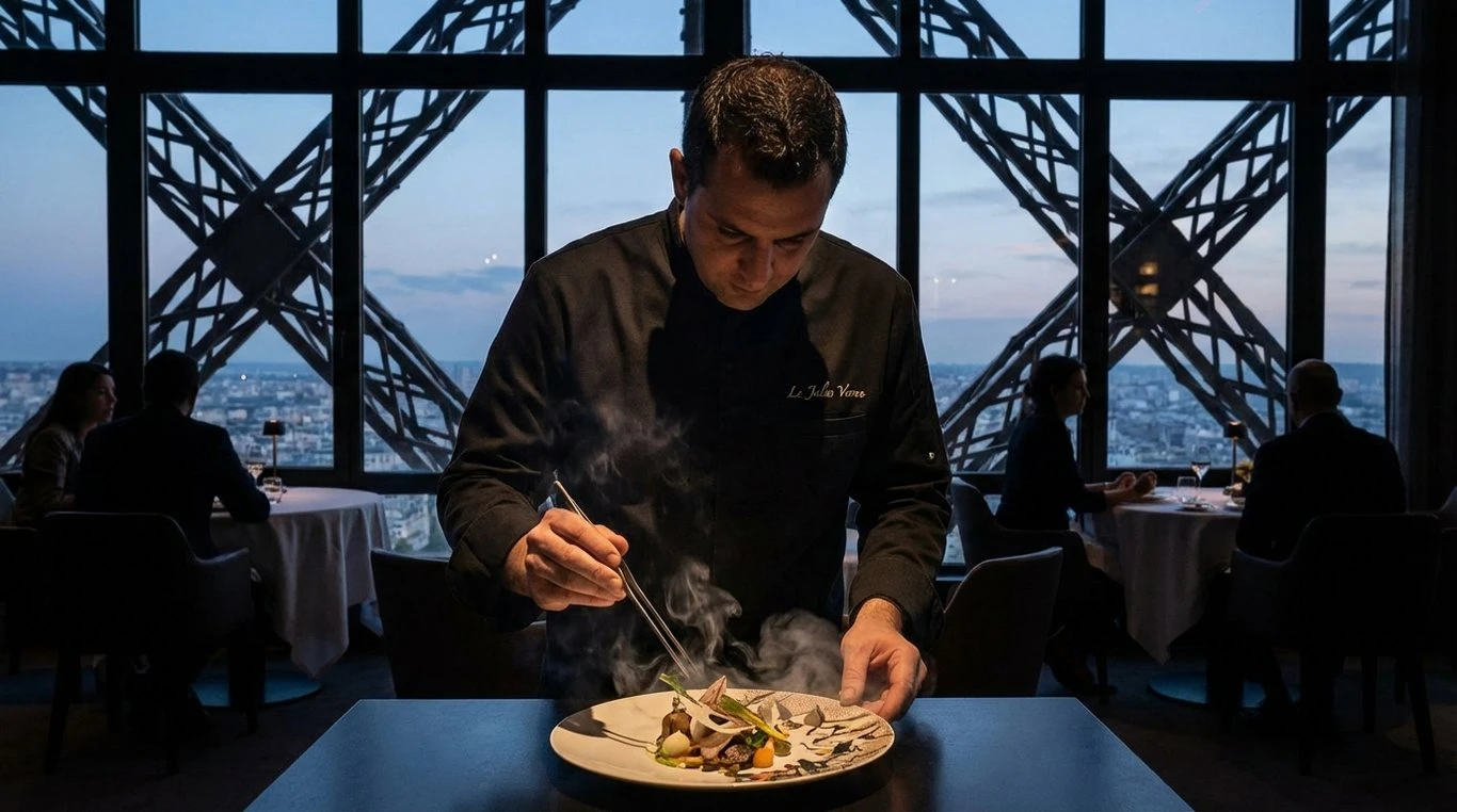 Plat étoilé fumant