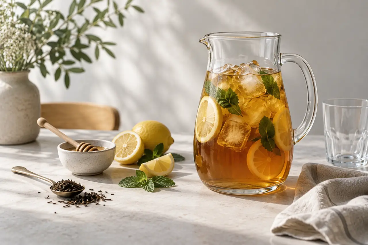 La recette de thé glacé maison pour une carafe de 1 litre